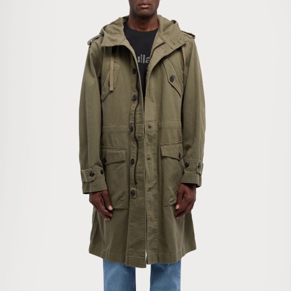 The Kooples Parka in Olive Night